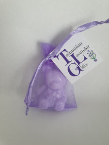 Tasmanian lavender Tiny Teddie Soap in Organza.